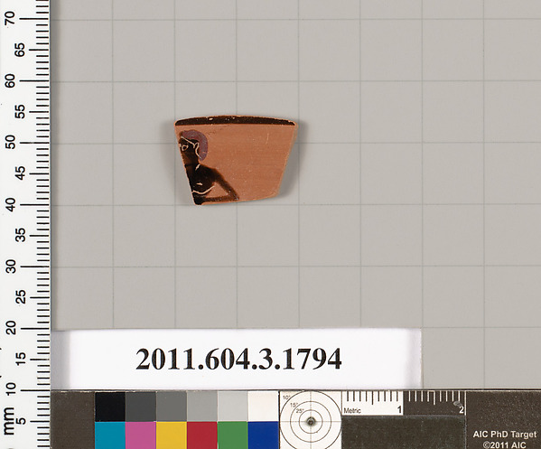 Terracotta fragment of a kylix: Lip cup (drinking cup)